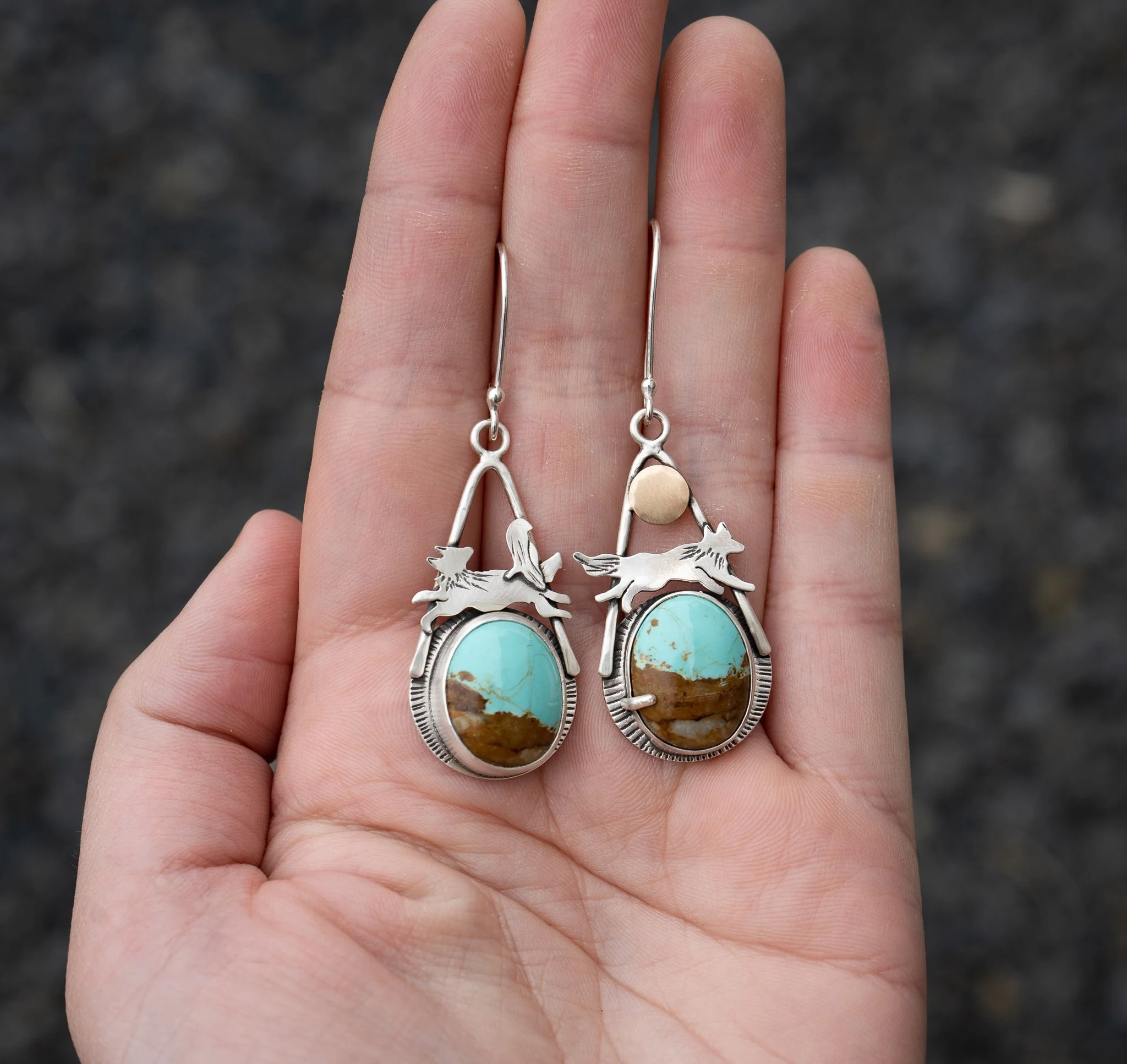 The Coyote and the Raven Earrings