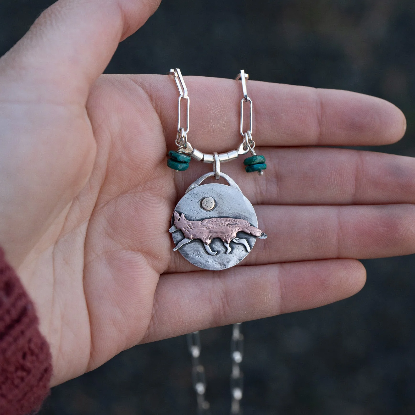 Fox and the Moon Necklace