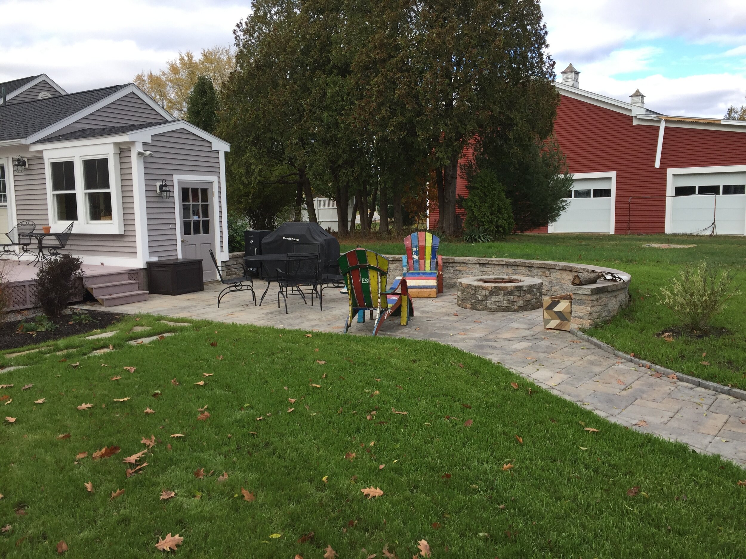  Techo Blo Patio, Sitting wall, and fire pit 