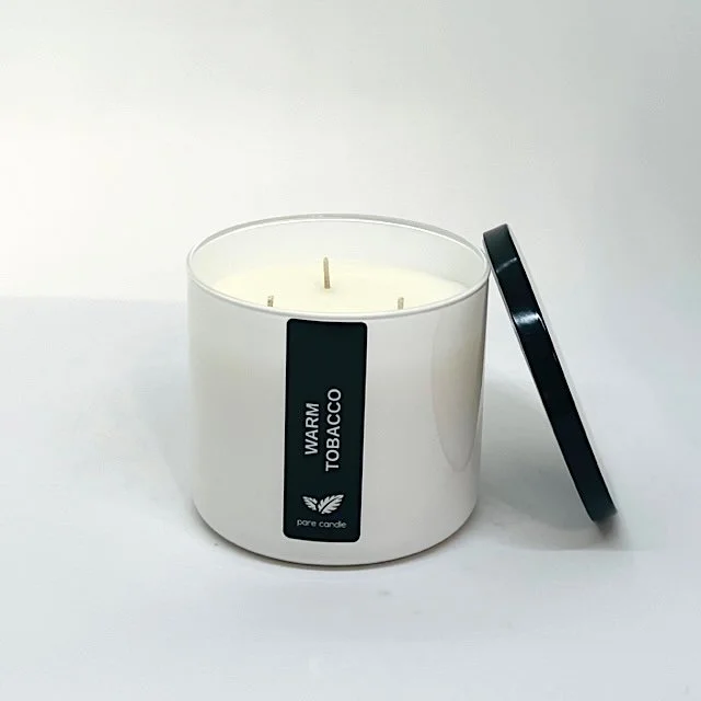 warm tobacco WARM TOBACCO 3-Wick Candle — pare candle