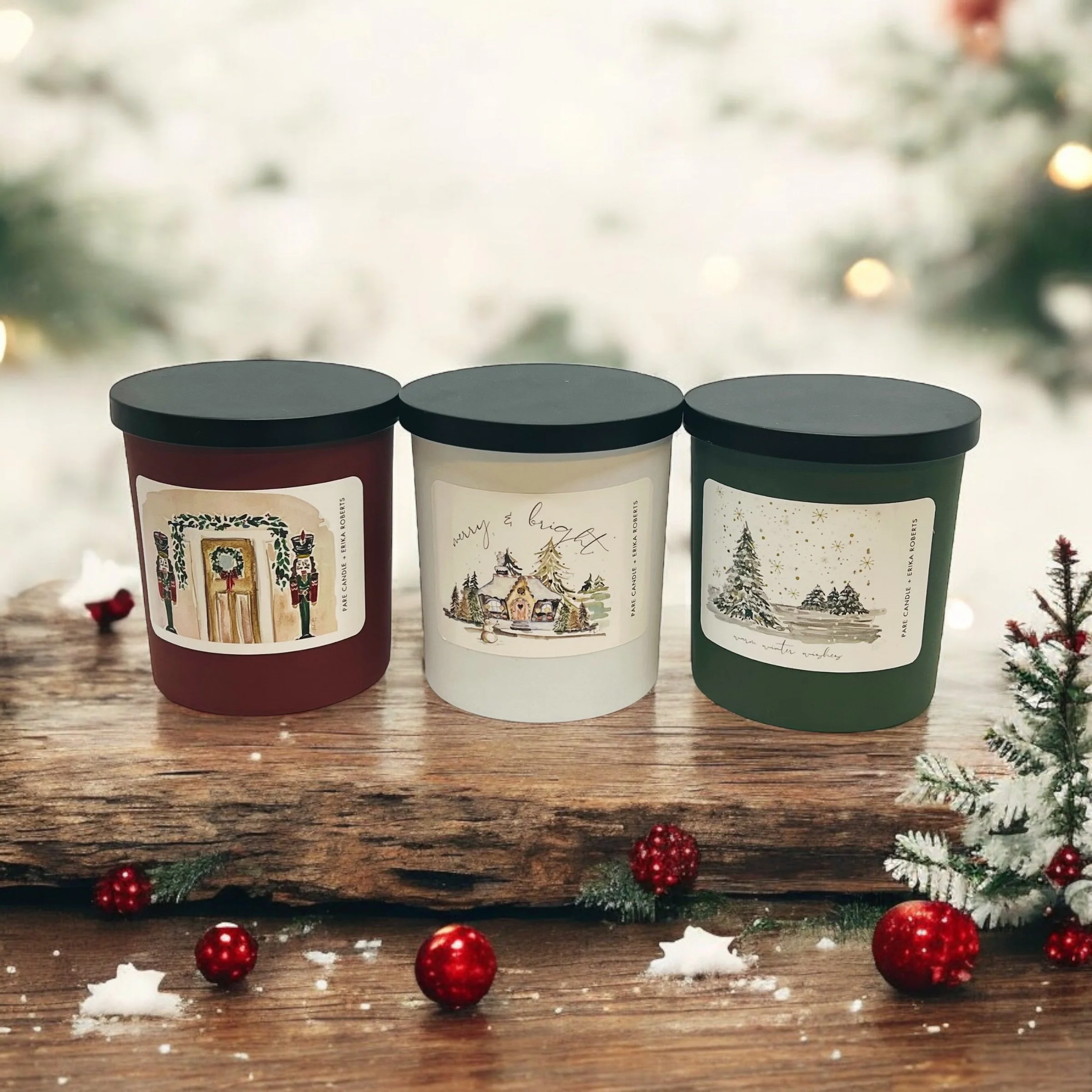 Holiday artist jar trio on wood.JPG (Copy)