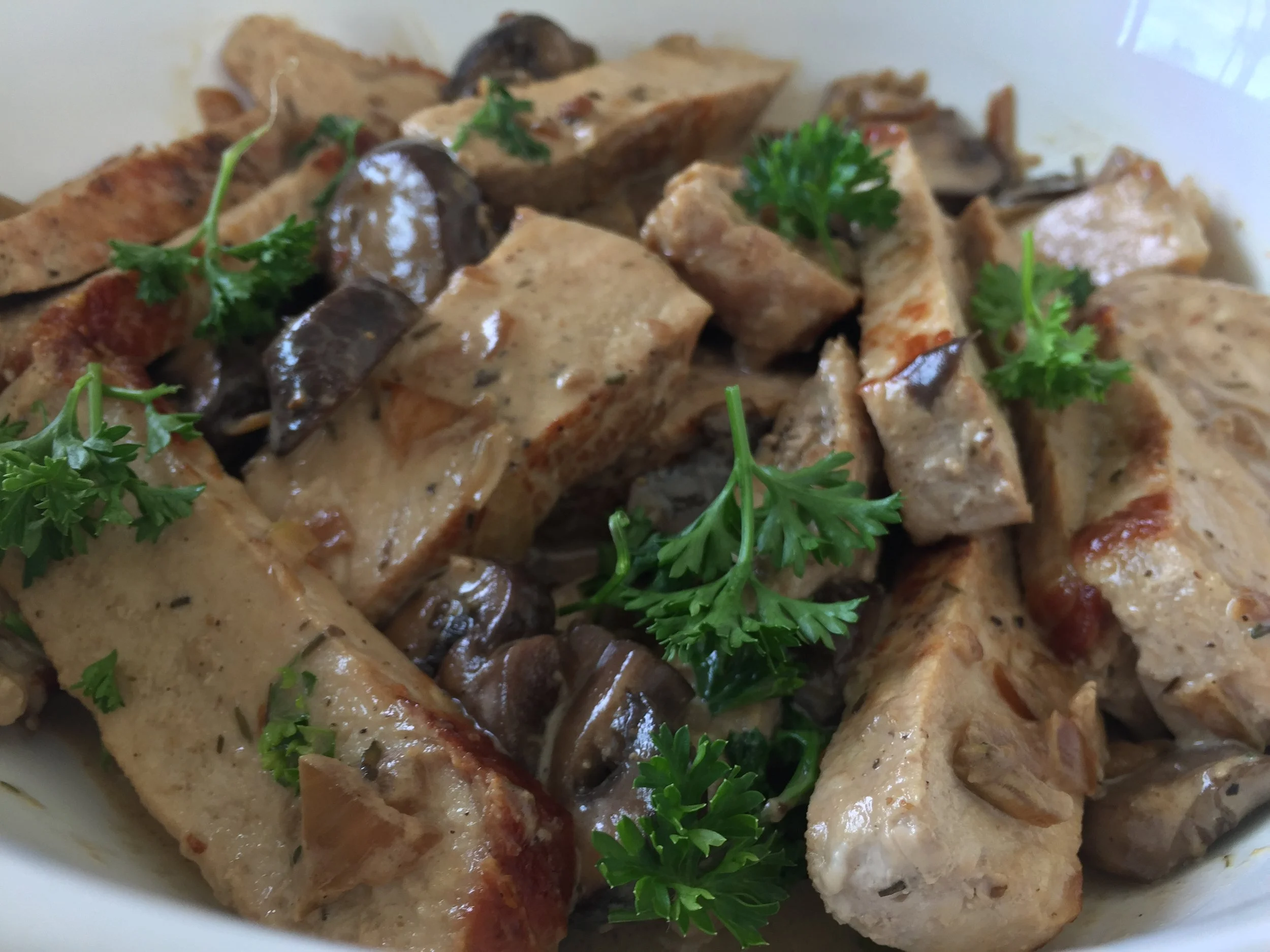 Creamy Mushroom Pork Chops - Low Carb High Fat Keto 