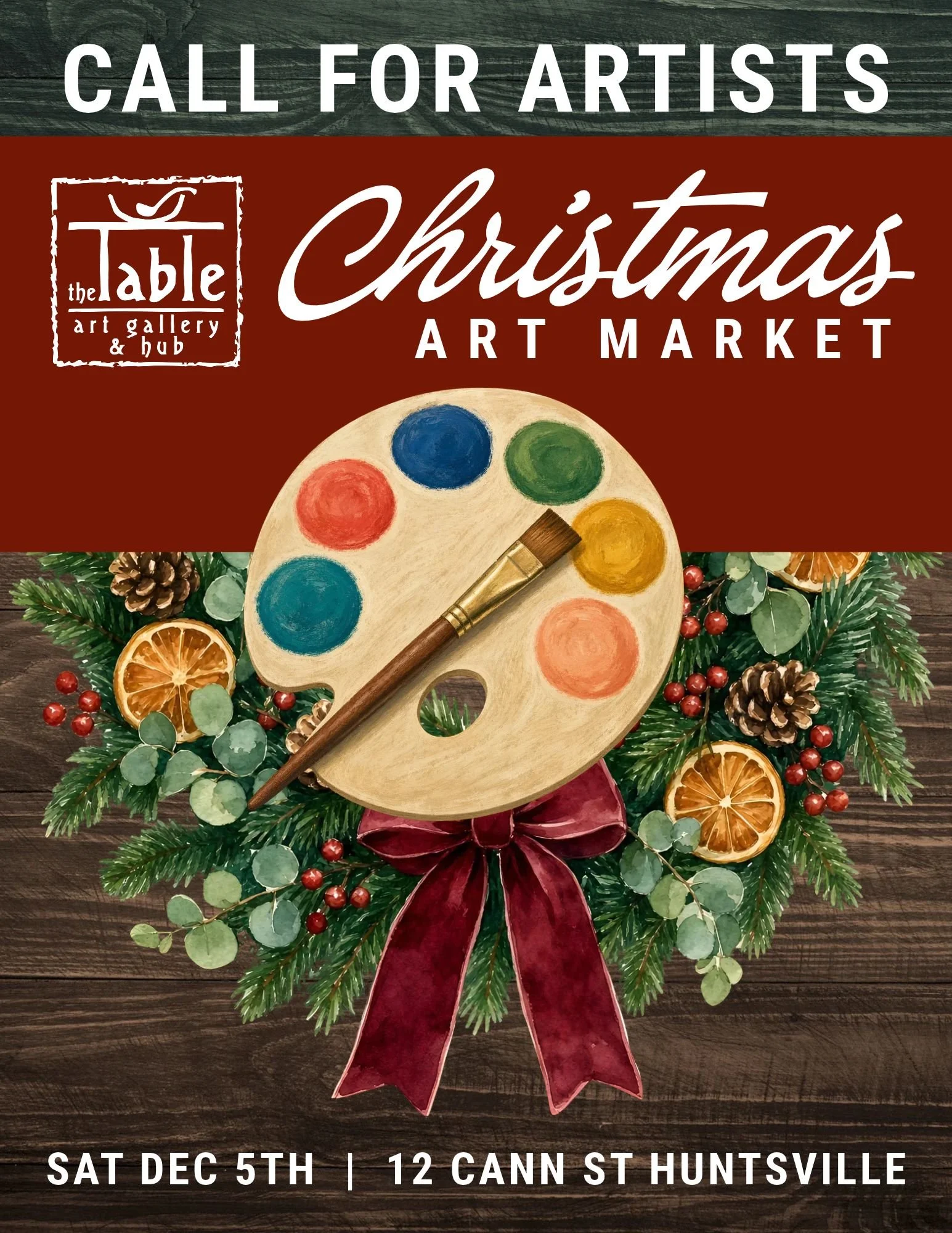 SAT. DEC 5 Christmas Art Market - Call for Artists &amp; Artisans