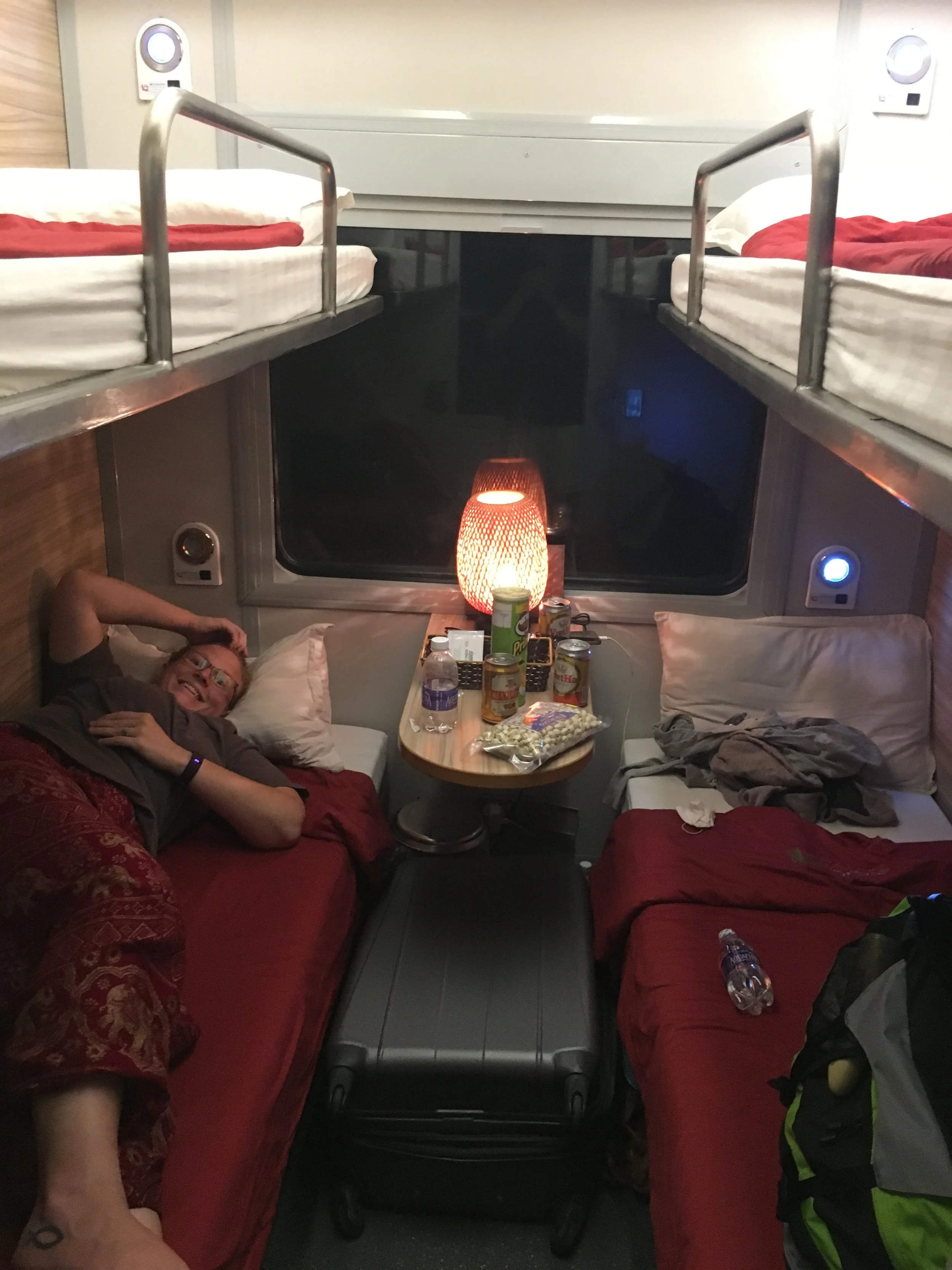 That one time we took an overnight train in Vietnam and I shared this room with three other people. Easily one of the most memorable experiences of my life.