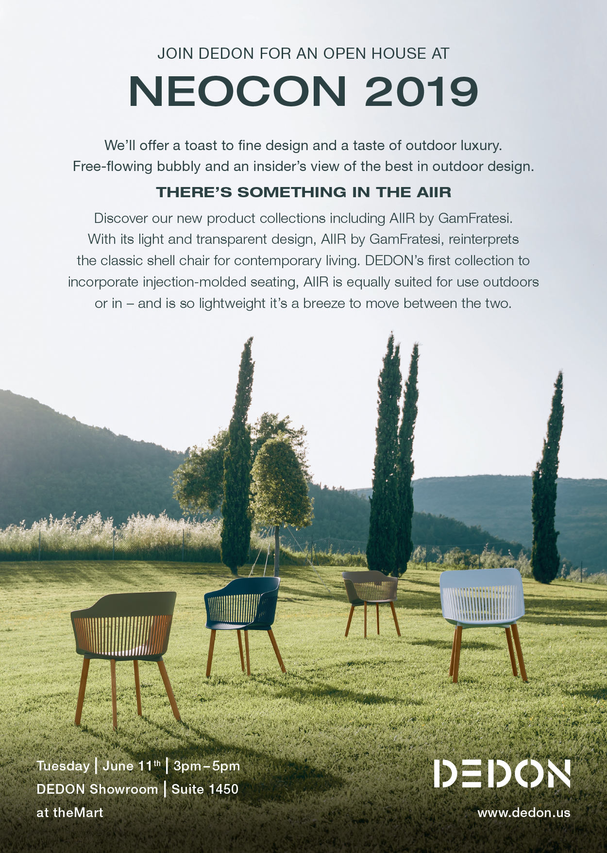 DEDON Eblast for an open house invitation