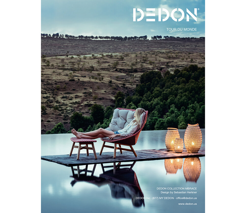 DEDON print ad for Architectural Digest, January 2019