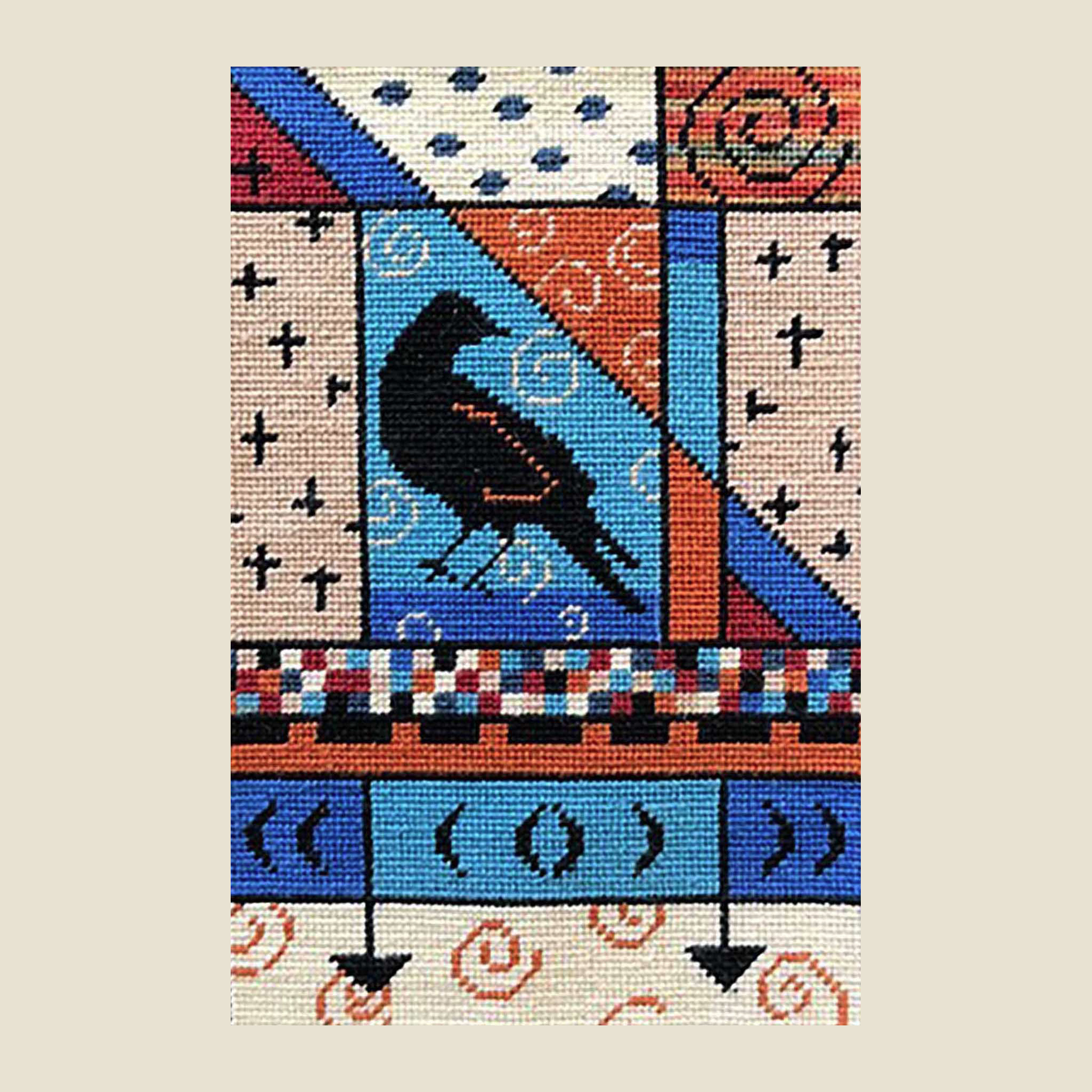   CROW CONFUSION   Petitpoint  7.5" x 5"       