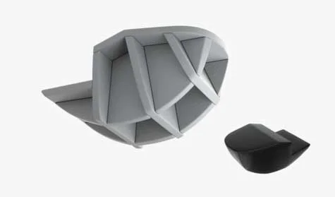 Modern Air-Foam Hybrid-Protector The Air-Foam Hybrid-Protector automatically fills with air when the rucksack is reversed into a harness, and under normal circumstances is ready to function after about 60 seconds. For maintenance it can be taken out of its own compartment under the seat shell. For maximum lifespan the protector should not be left compressed for extended periods, and never stored when wet.