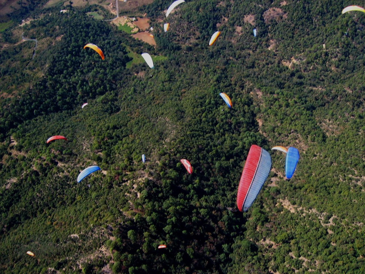  A gaggle at the start of the Pan-American Championship in Brazil. Photo by Nick Greece.