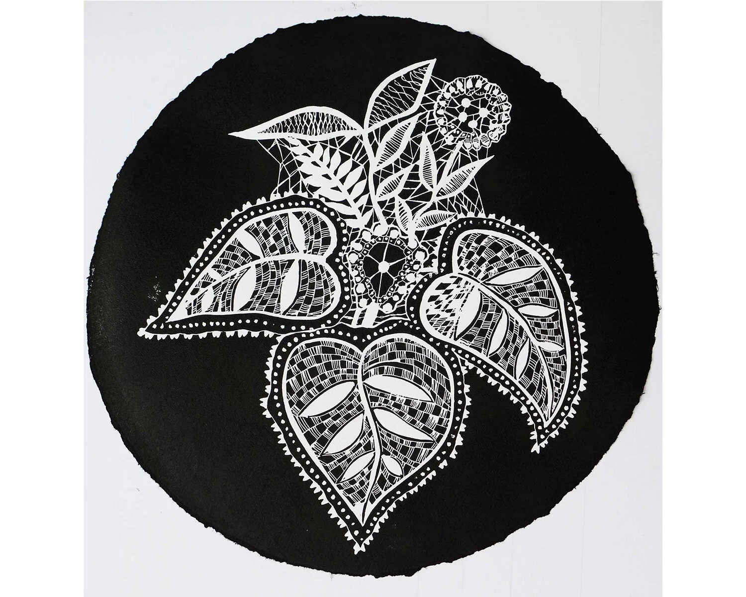 Lace plant, Rhonda Ellem,linoprint.jpg