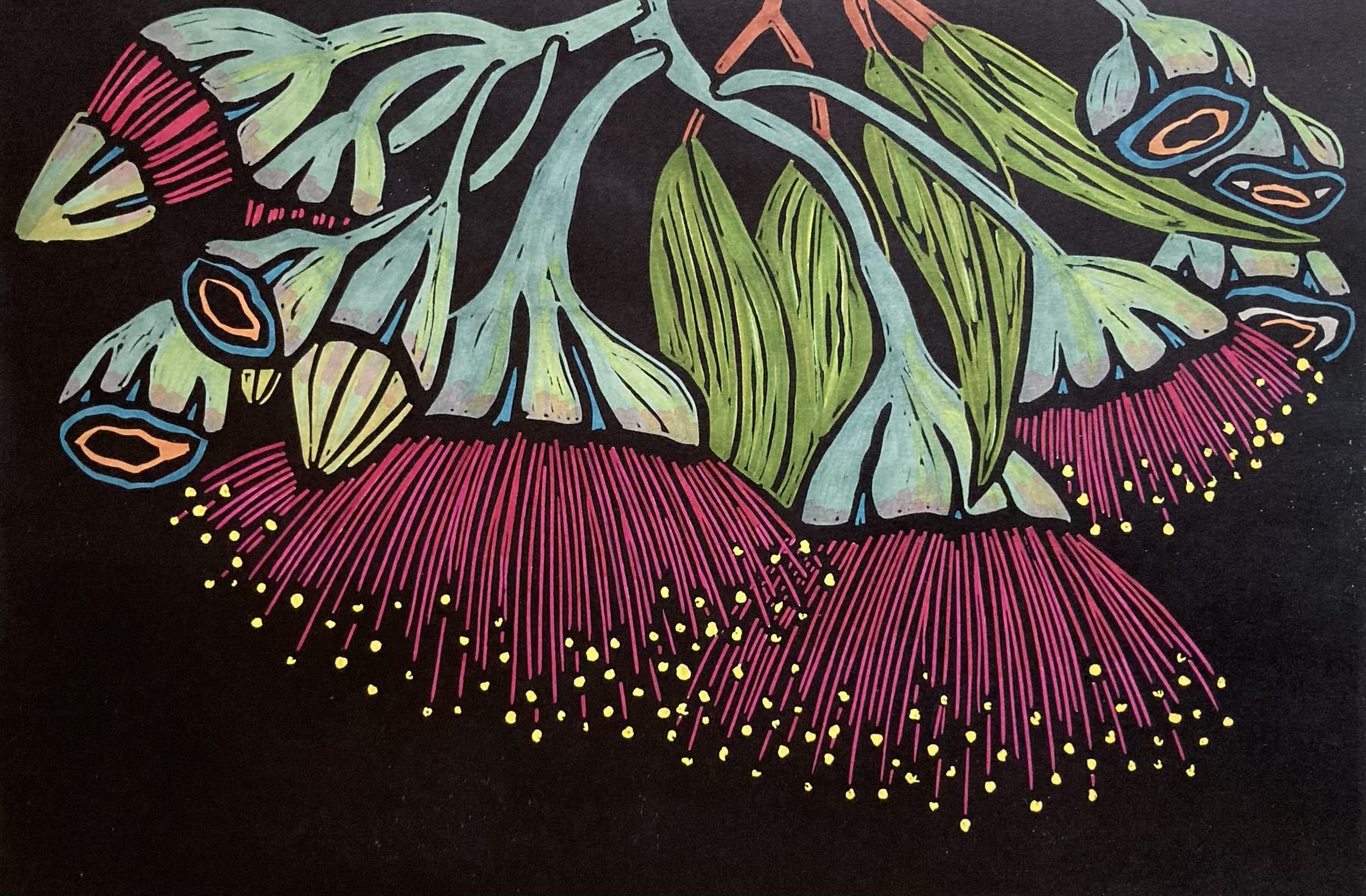 Gum blossom.