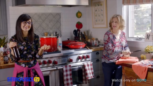 THANKSGIVING WEB SERIES - Moujan Zolfaghari "Sue," Amy Sedaris "Kathy Morgan"