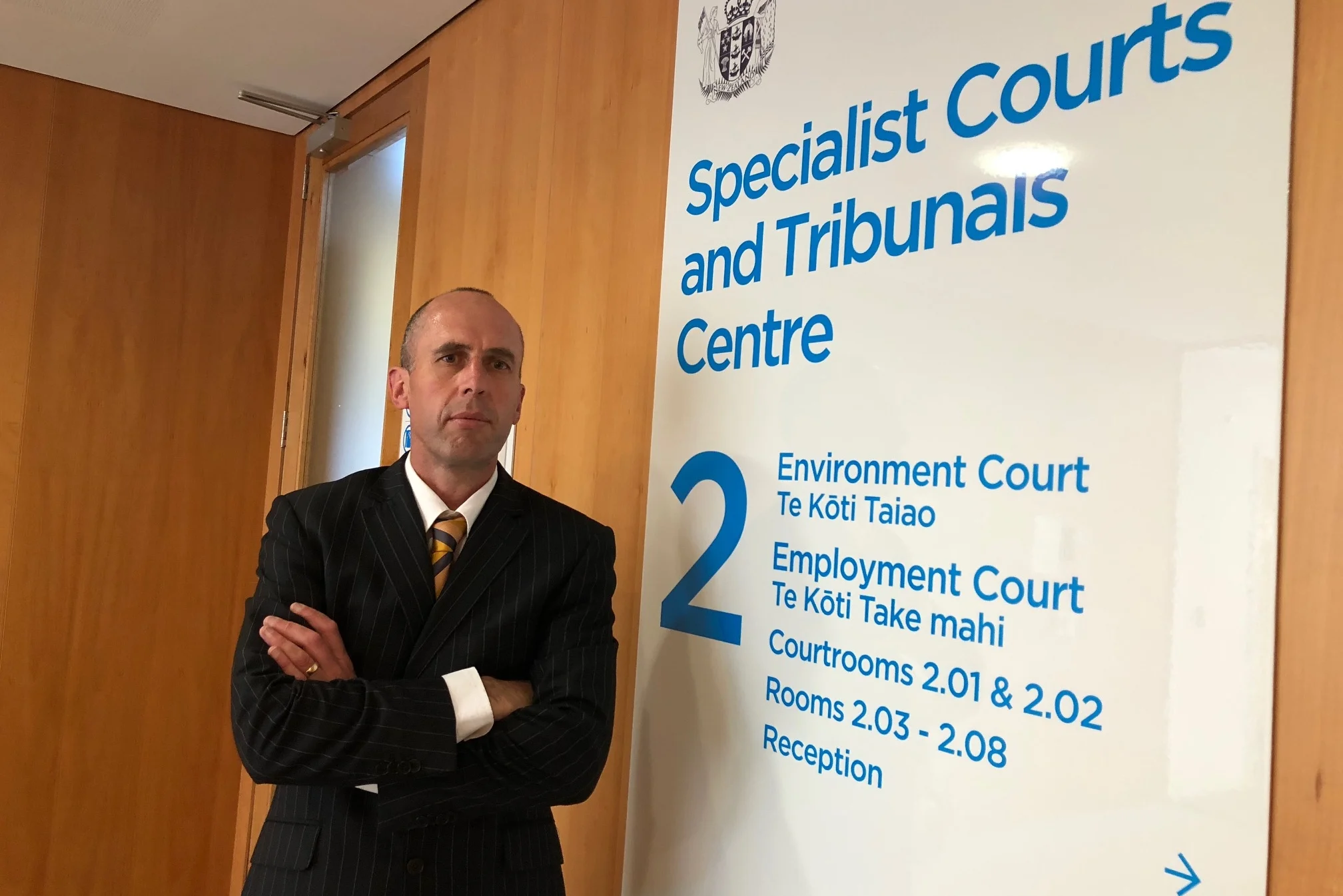 Peter Kensington of Kensington Planning and Landscape Consultants outside the Environment Court in Auckland