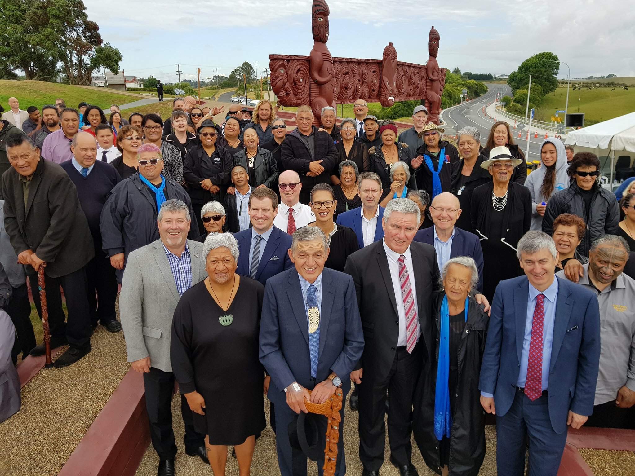 The Rangiriri Paa was officially opened last weekend - with the ceremony attended by Waikato District Council Mayor Allan Sanson, Te Atawhai Paki, King Tuheitia Paki and Crown Minister Kelvin Davis as well as NZTA chief executive Fergus Gammie