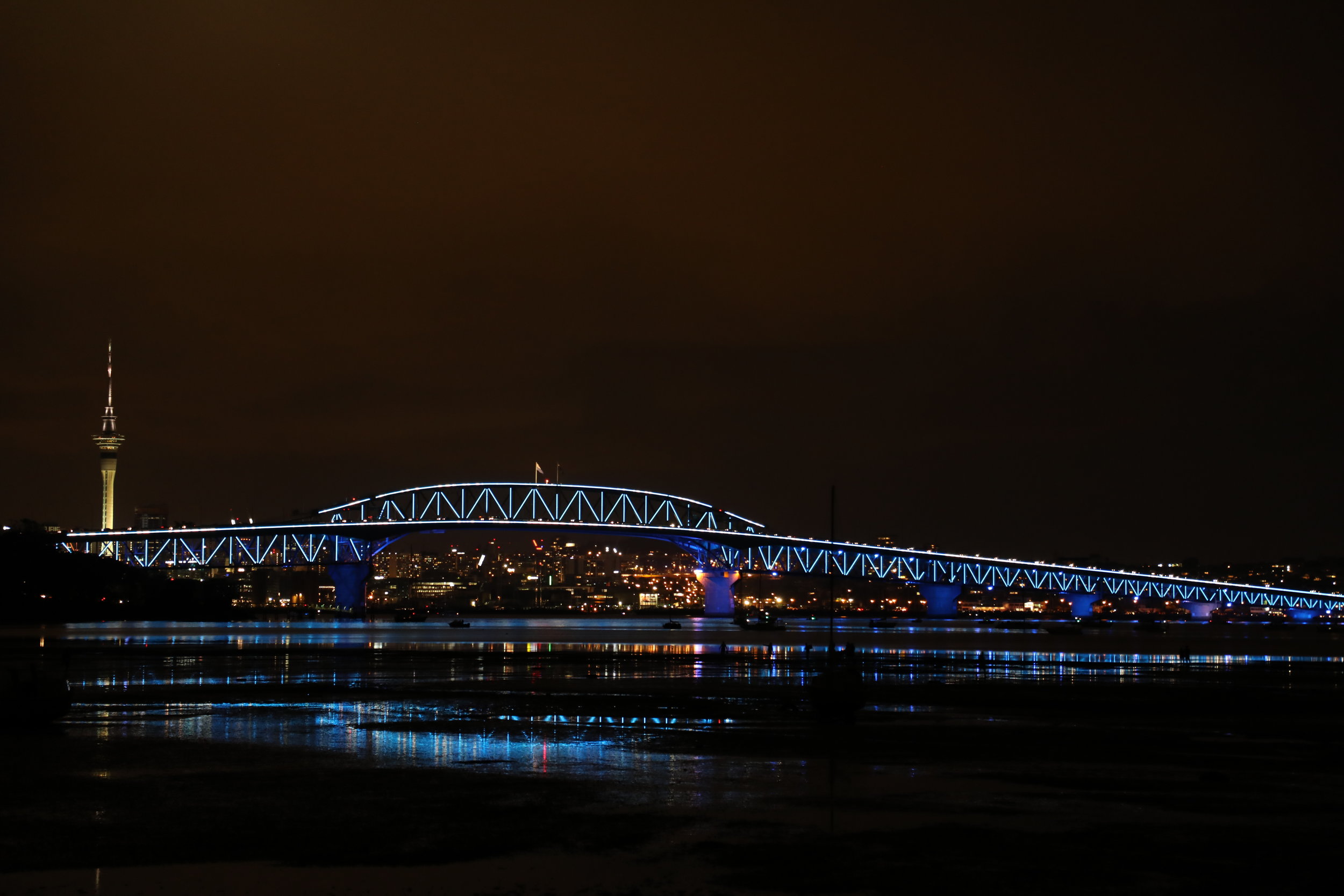 The bridge on Saturday night. Photo courtesy of Hamish Mortland, Colenso BBDO