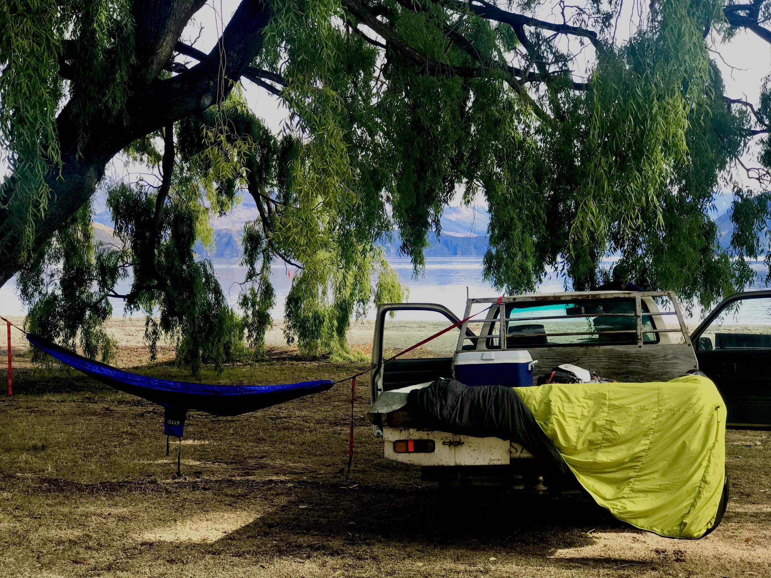 Freedom campers in Wanaka. Photo credit Nikki Heath, Wanaka Sun. 