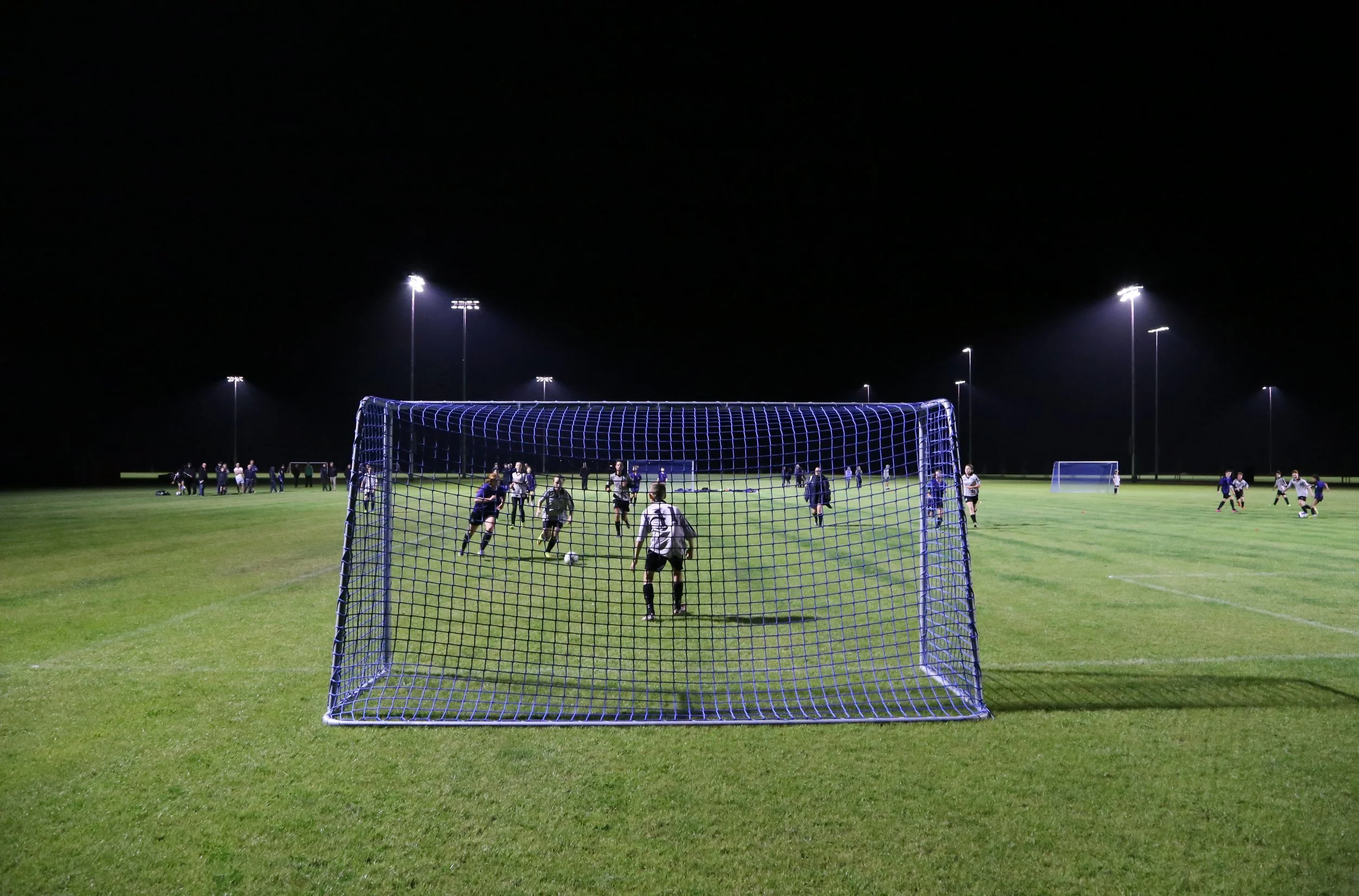 Selwyn United Football Club is making good use of the LED lights. Photo credit: Alistair Marshall, Boffa Miskell. 