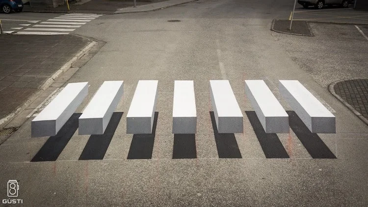The Icelandic 3D pedestrian crossing unveiled last year.