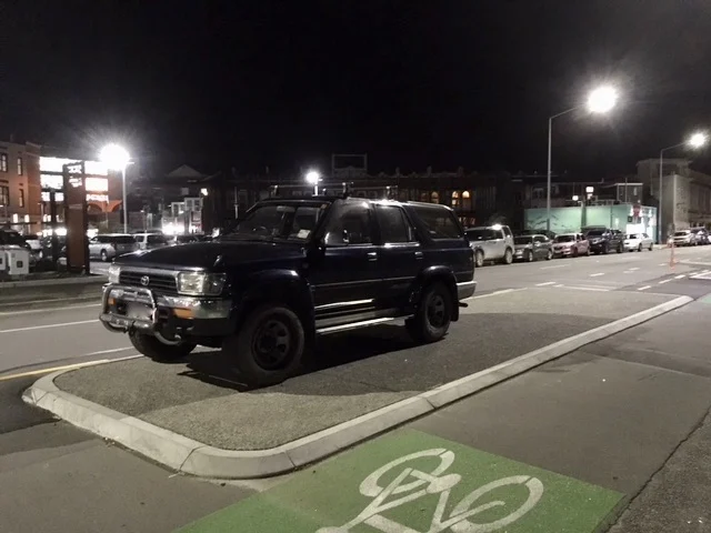 A novel interpretation of the parking rules in central Christchurch.