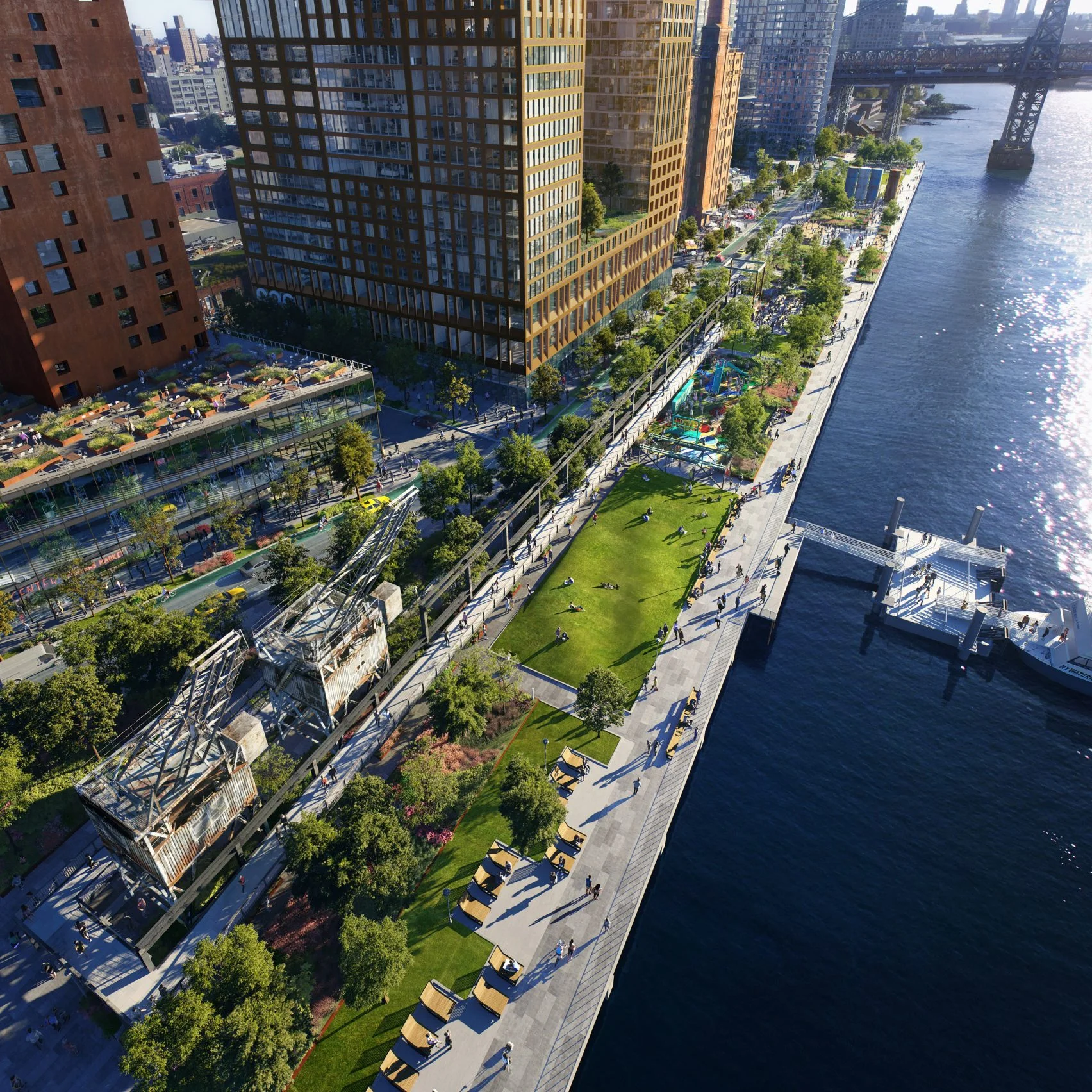 The waterfront park is due to open June 2018.