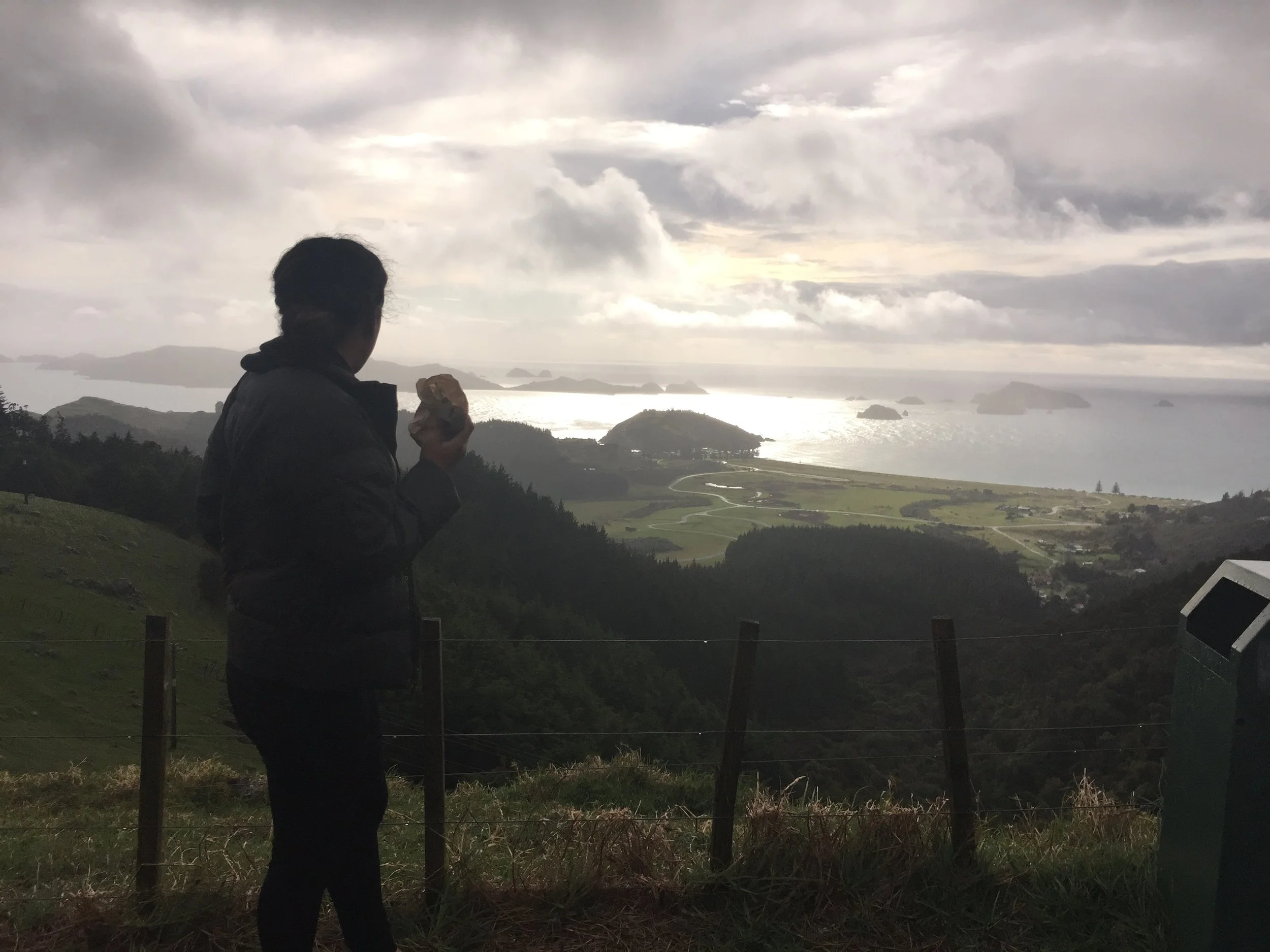 Jackie Paul looks out towards Matauri Bay in the Far North.