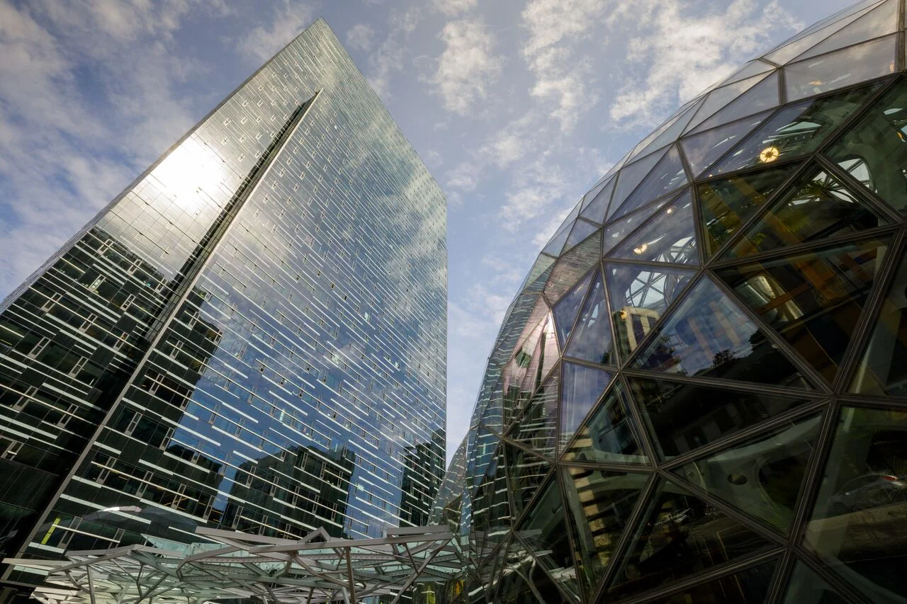 The spheres house thousands of plants including living walls. Photo courtesy of Amazon