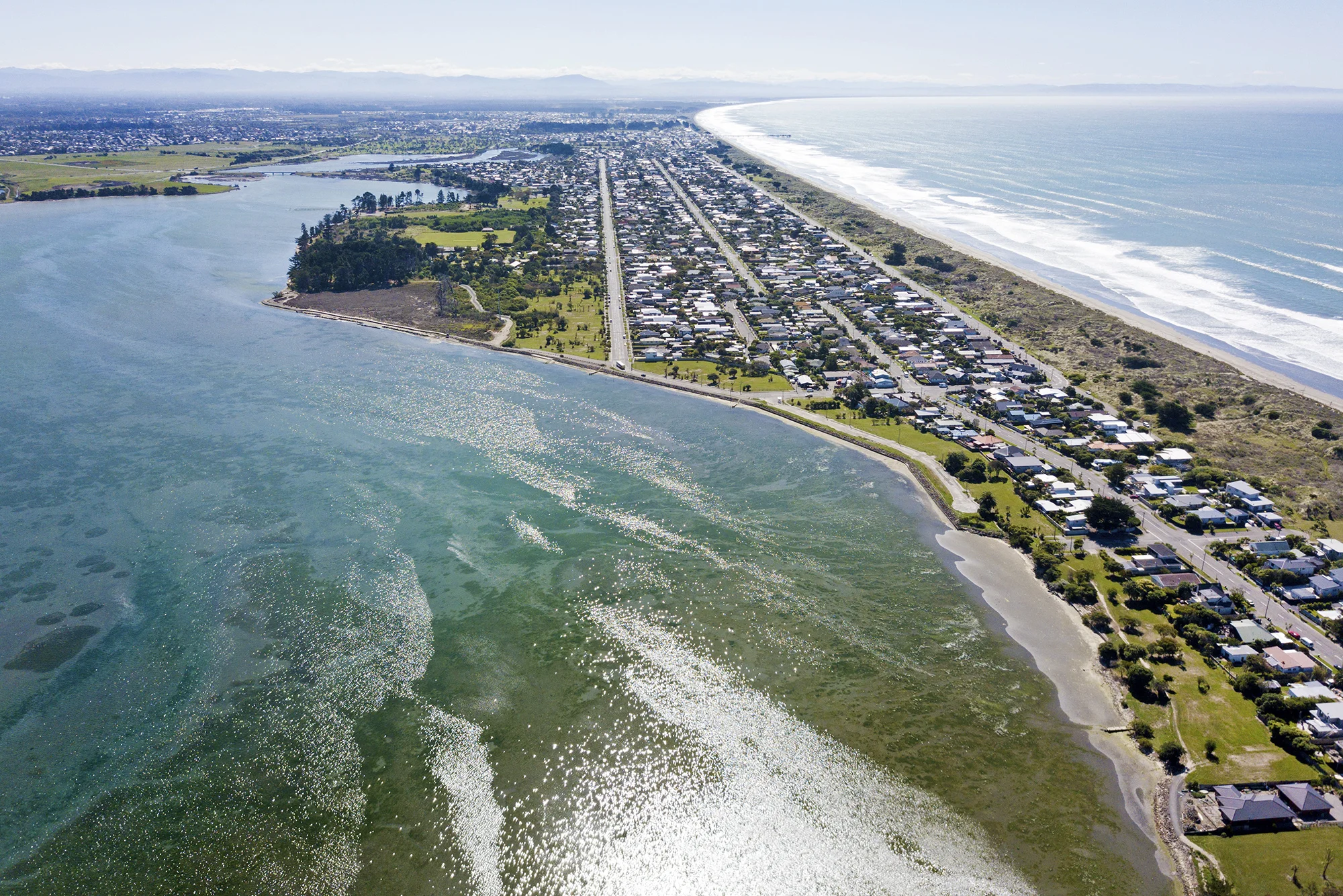 Southshore, Christchurch, looking north. Photo credit: Sam Minnell Photography.
