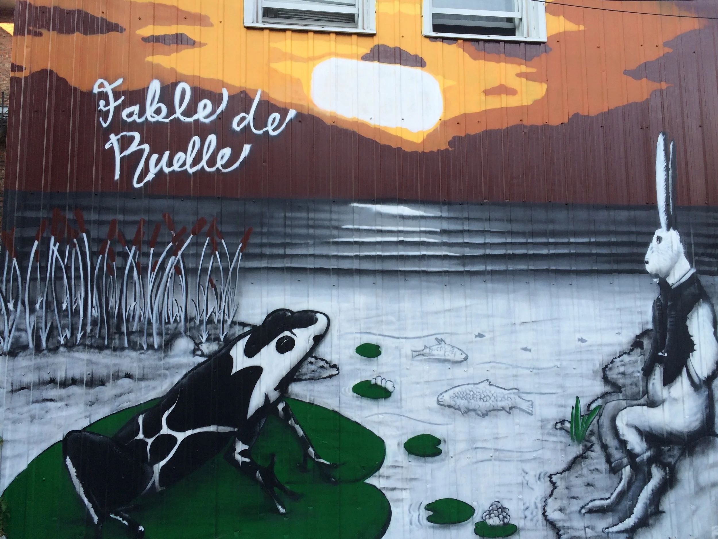 The wall of one of the green alleyways in Montreal. Photo credit - Regroupement des éco-quartiers.