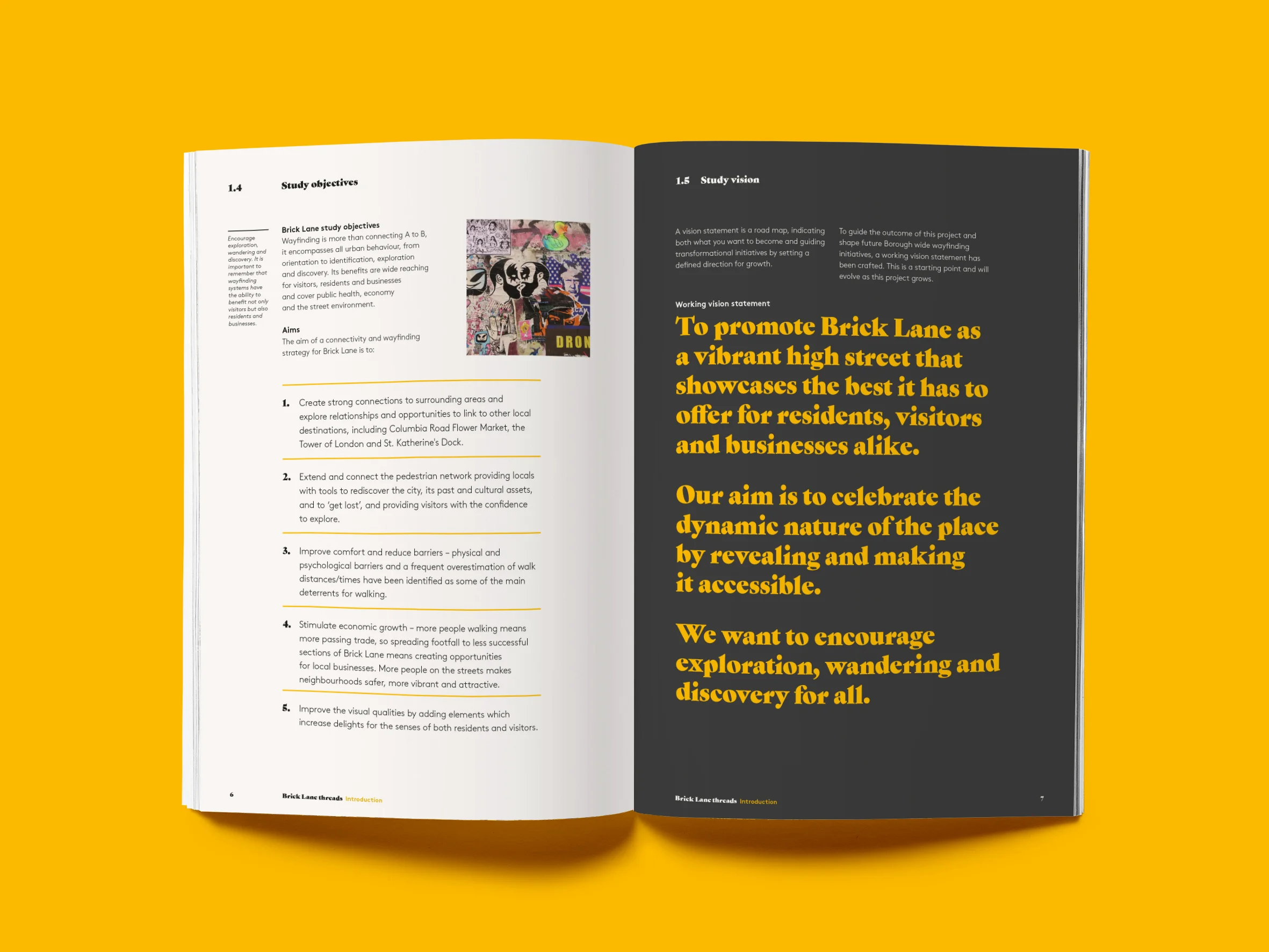 The Brick Lane project sets out 34 projects to support wayfinding.