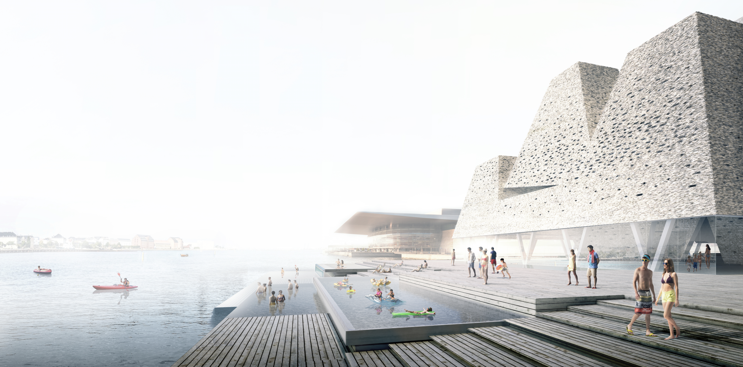 The baths are designed to be accessible from many angles.