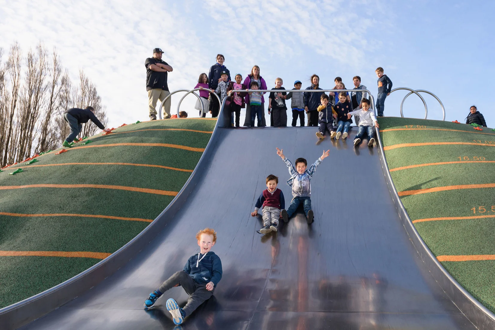 The award winning Margaret Mahy Family Playground by WSP Opus brought play back to post-quake central Christchurch. Photo courtesy of Opus International Consultants Ltd.