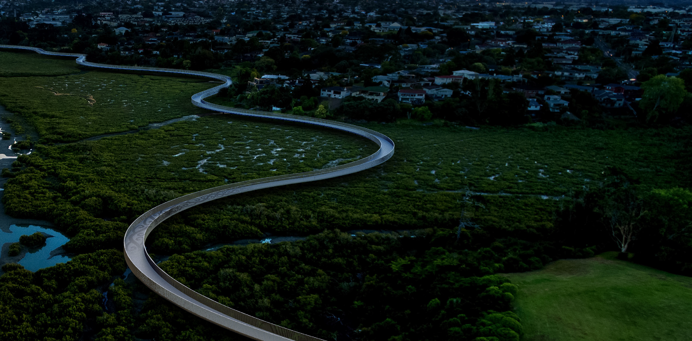 A rendering of how the pathway would look.