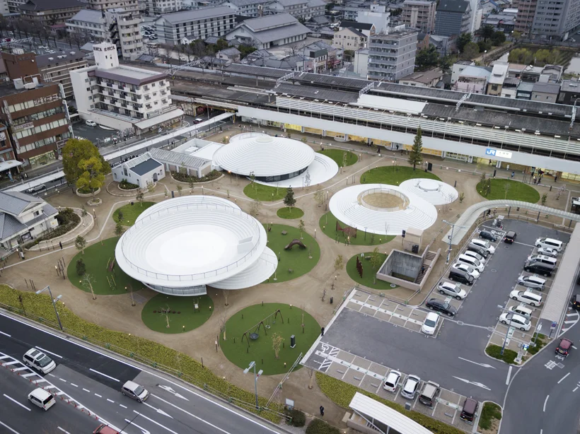 The design inspiration for CoFuFun Plaza came from an ancient Japanese style of burial. Photo credit - Takumi Ota