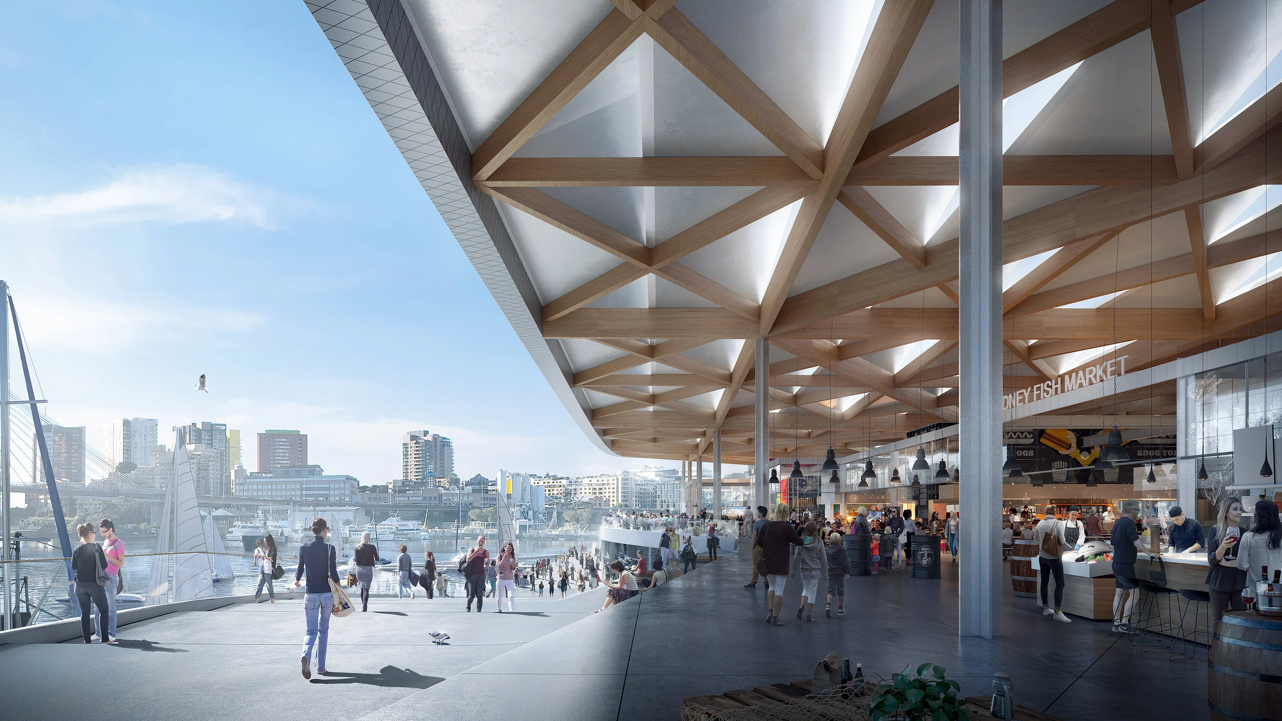 The fish market will double in size. Image credit - Aspect Studios.