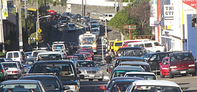 Traffic on Taranaki Street, Wellington. Image credit - Automotive News