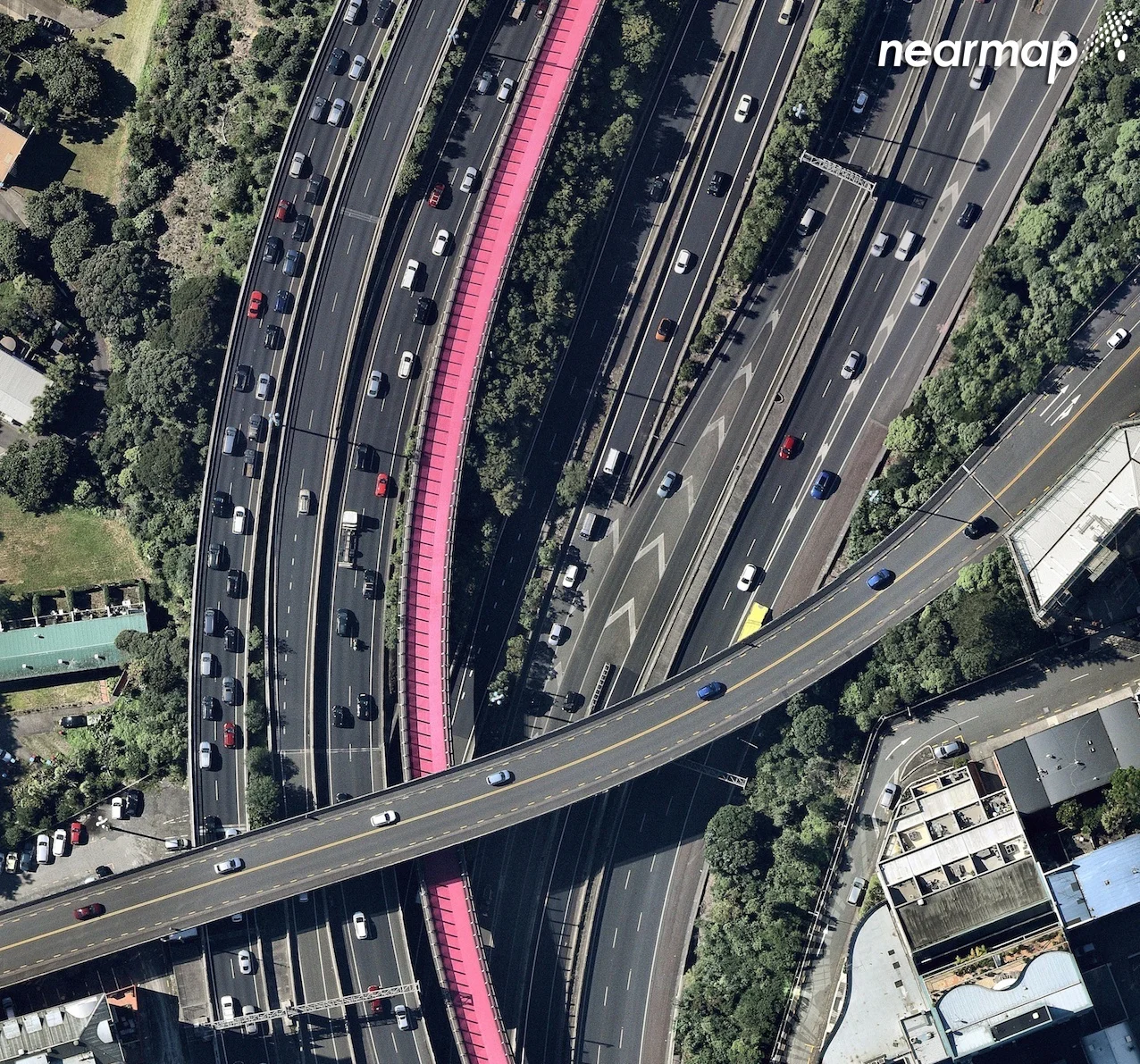 Auckland’s Lightpath as captured by Nearmap.