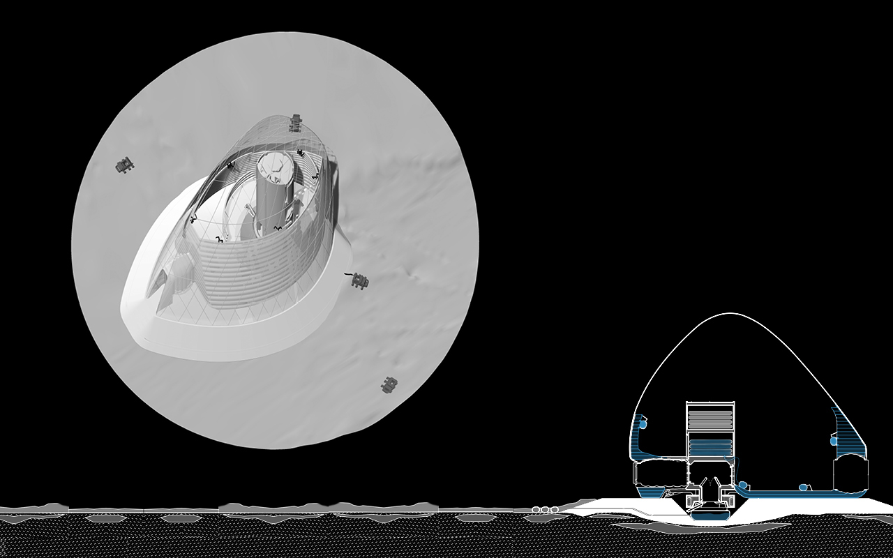 Water ice is plentiful in some areas on Mars and is an excellent cosmic ray shielding material.
