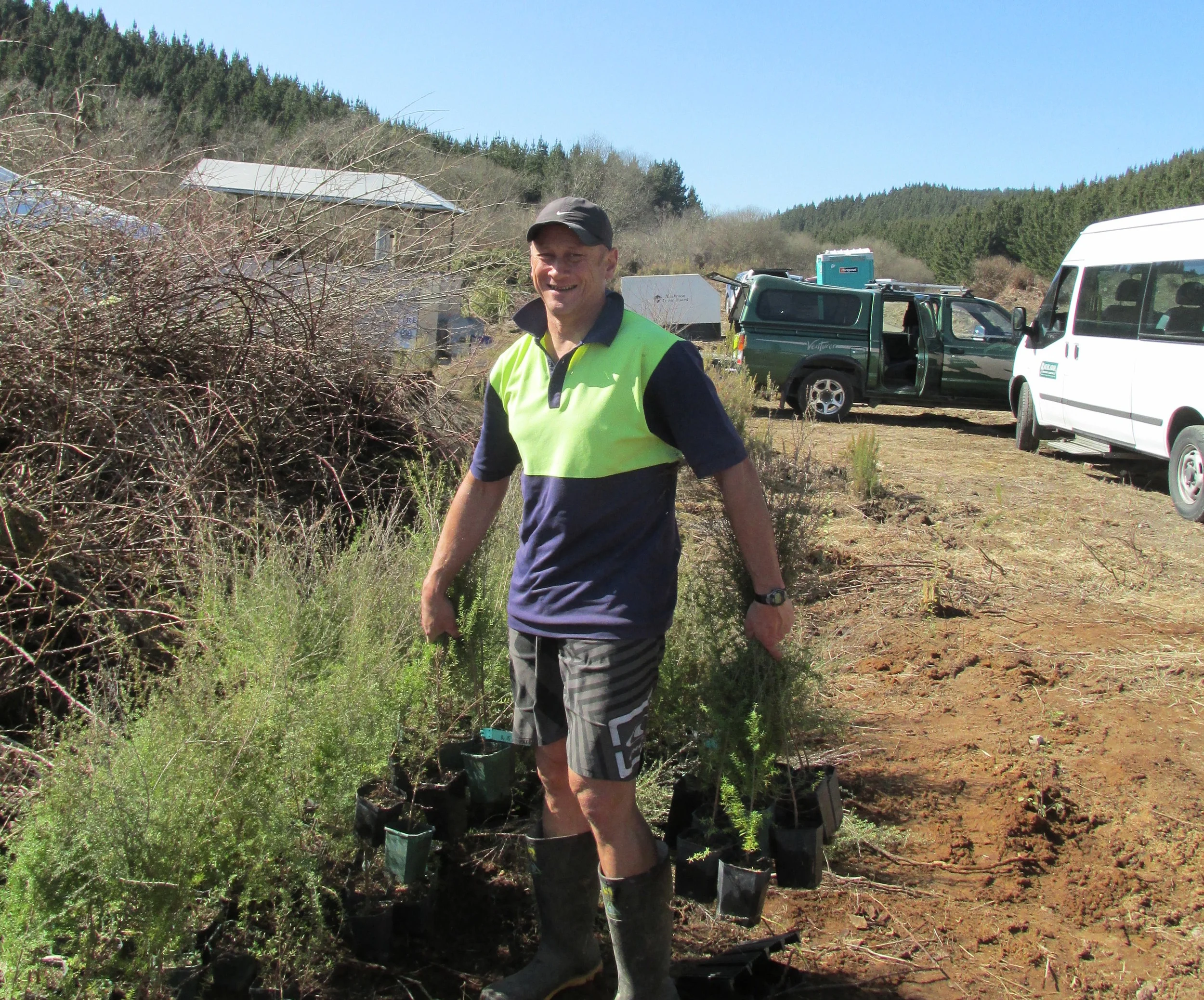Phil Wihongi, Auckland Council’s Māori Design Leader, out in the field.