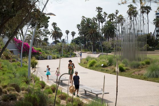 Santa Monica’s Tongva Park has transformed a former car park into a community asset. Image courtesy of the City of Santa Monica