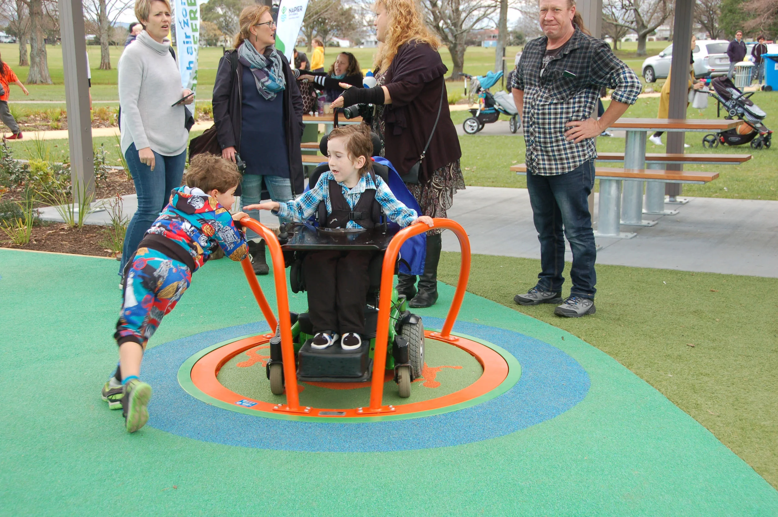 Providing children of all abilities the opportunity to spin, slide and swing was a central design driver for Anderson Park Playground.