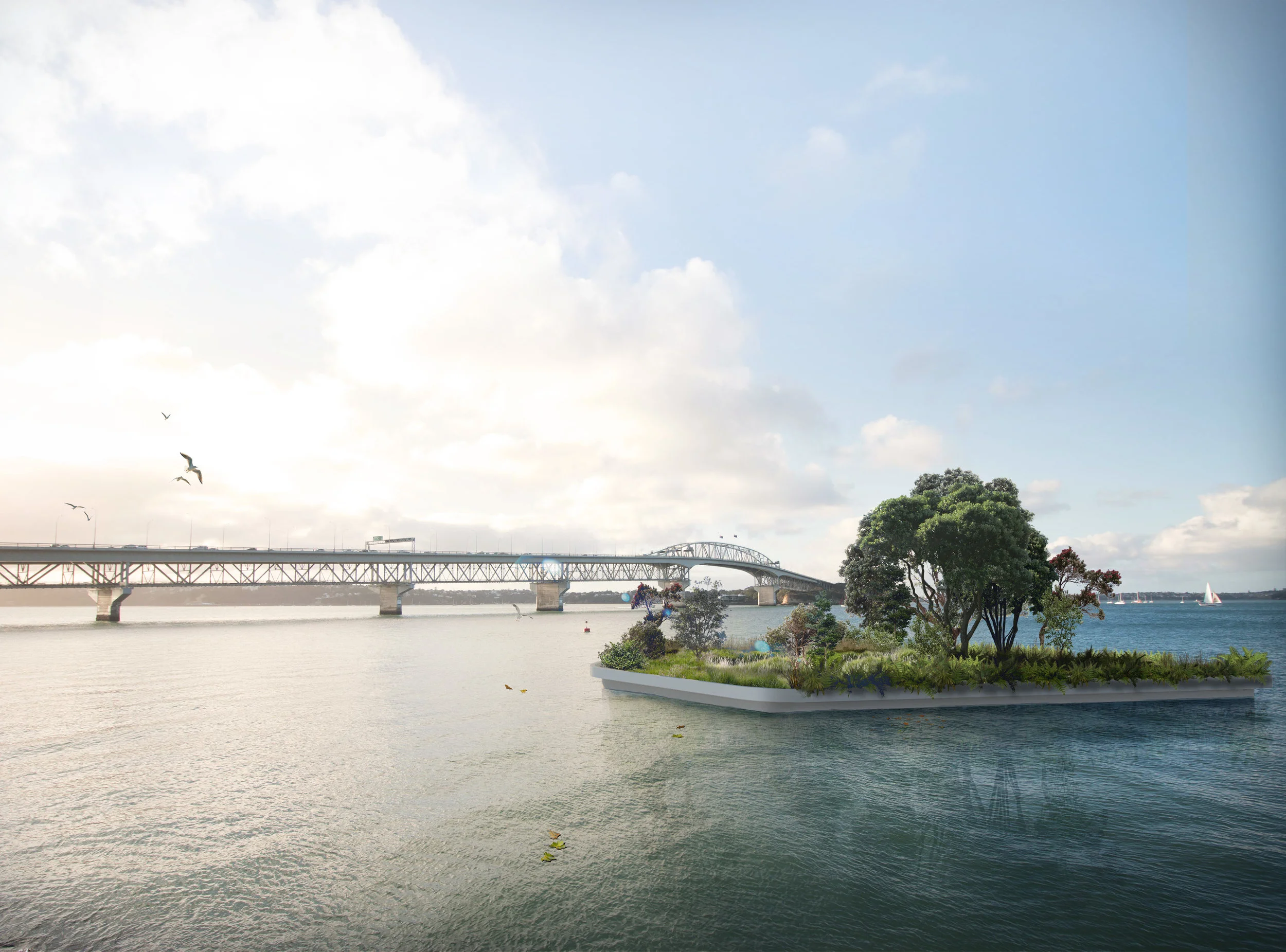 LandLAB’s design allows for several islands that can be towed around the harbour and used for different purposes.