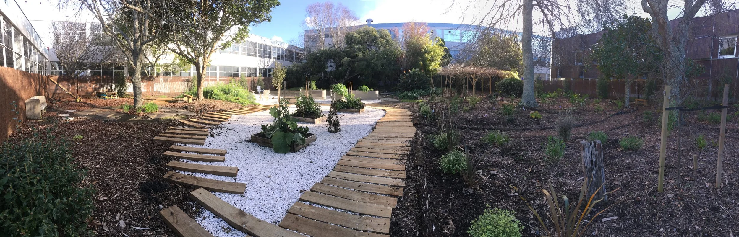 The garden is a place to practice mindfulness.