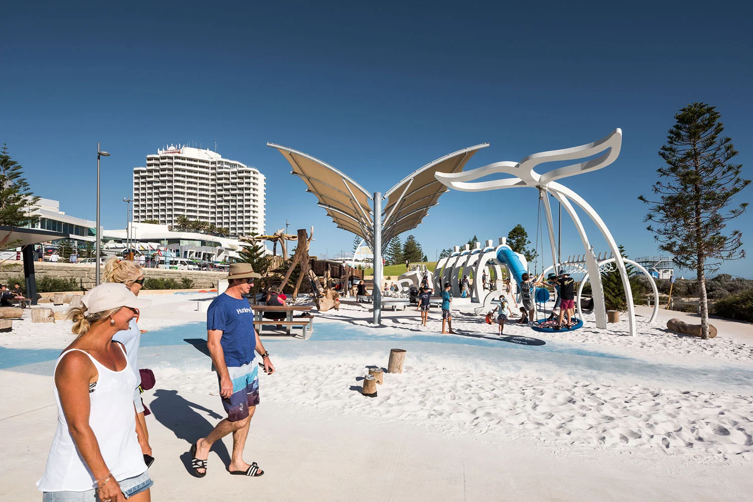 The area was previously dominated by car parks.