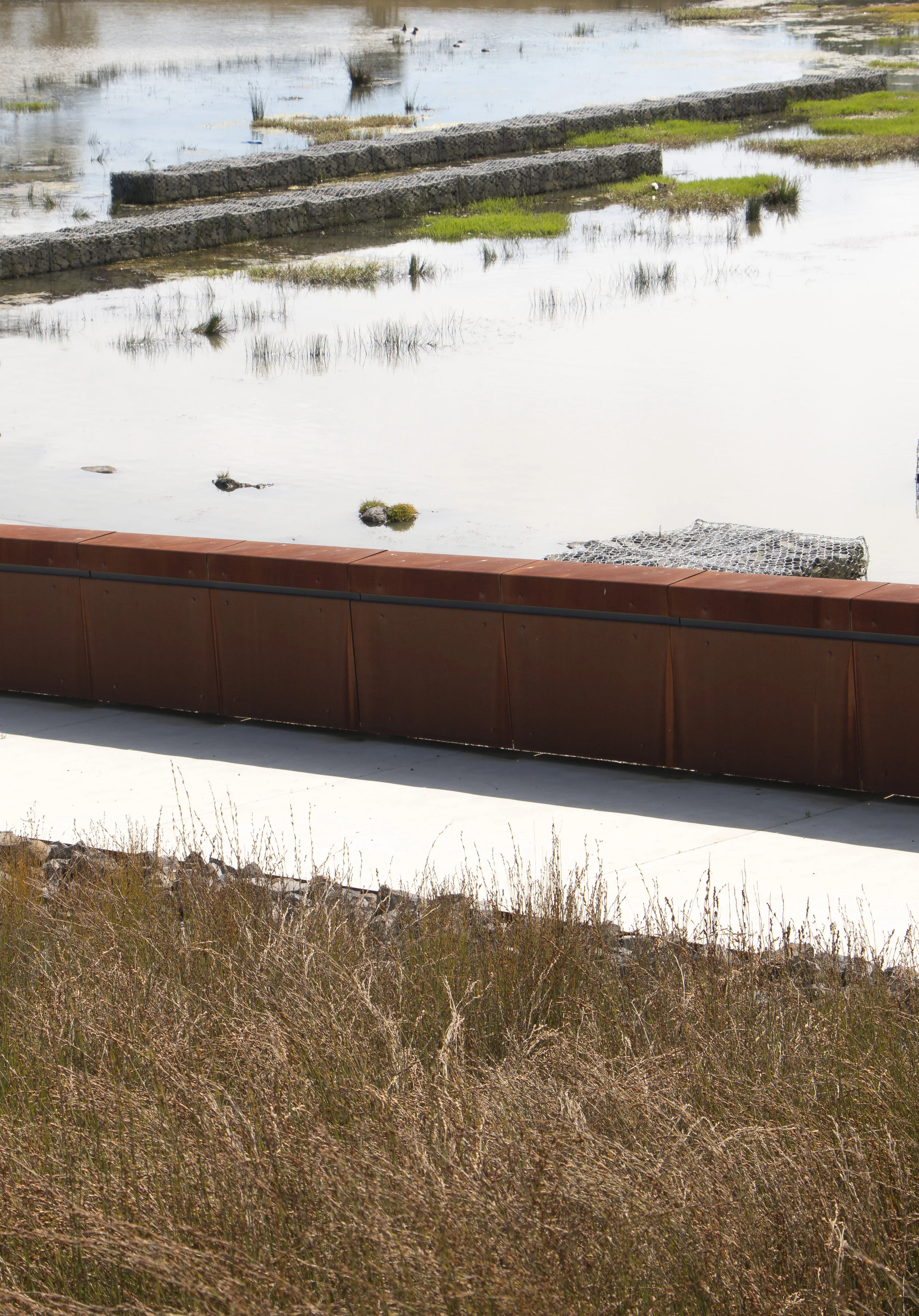 The wetland is composed of three sections; A, B, and C. Currently the eastern most wetland C has been completed. A and B are to be completed by 2021.