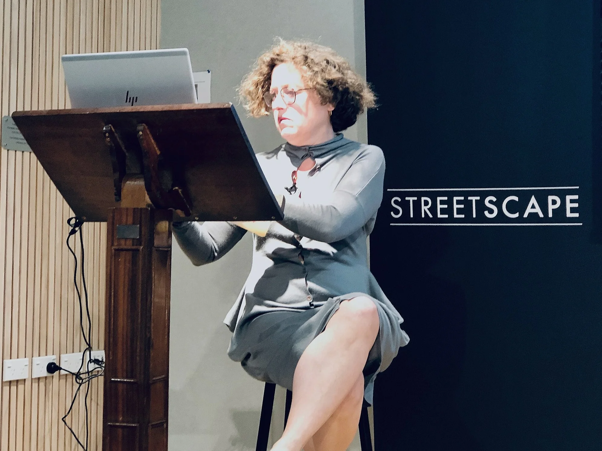 Catherine Mosbach during her Auckland presentation.