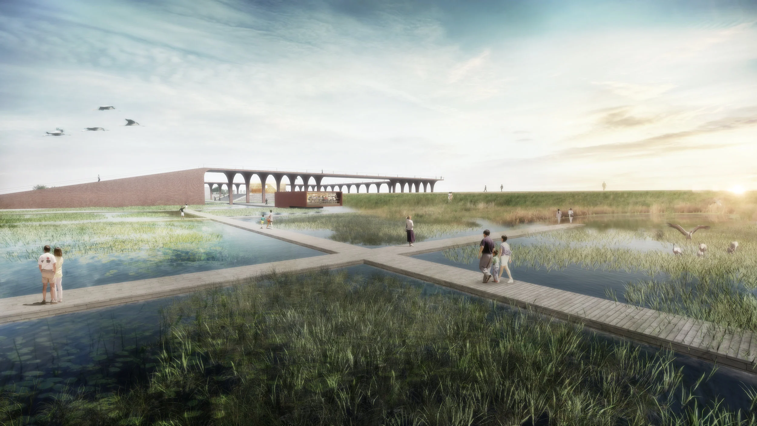 A render of the wetlands