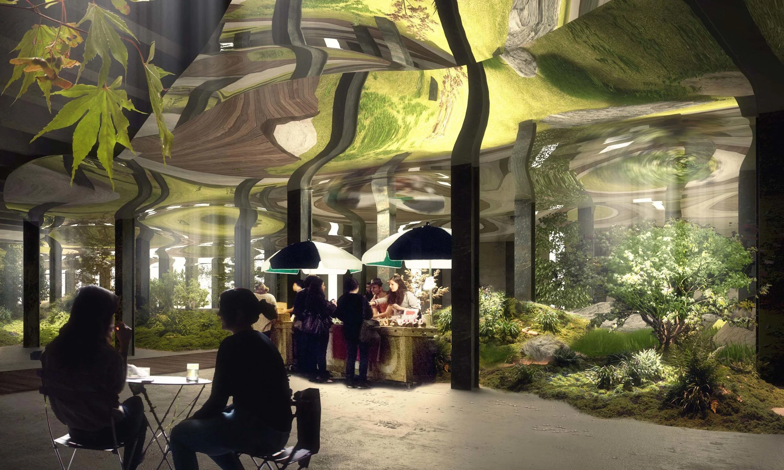With advanced solar technology plants will be able to grow in the underground park.