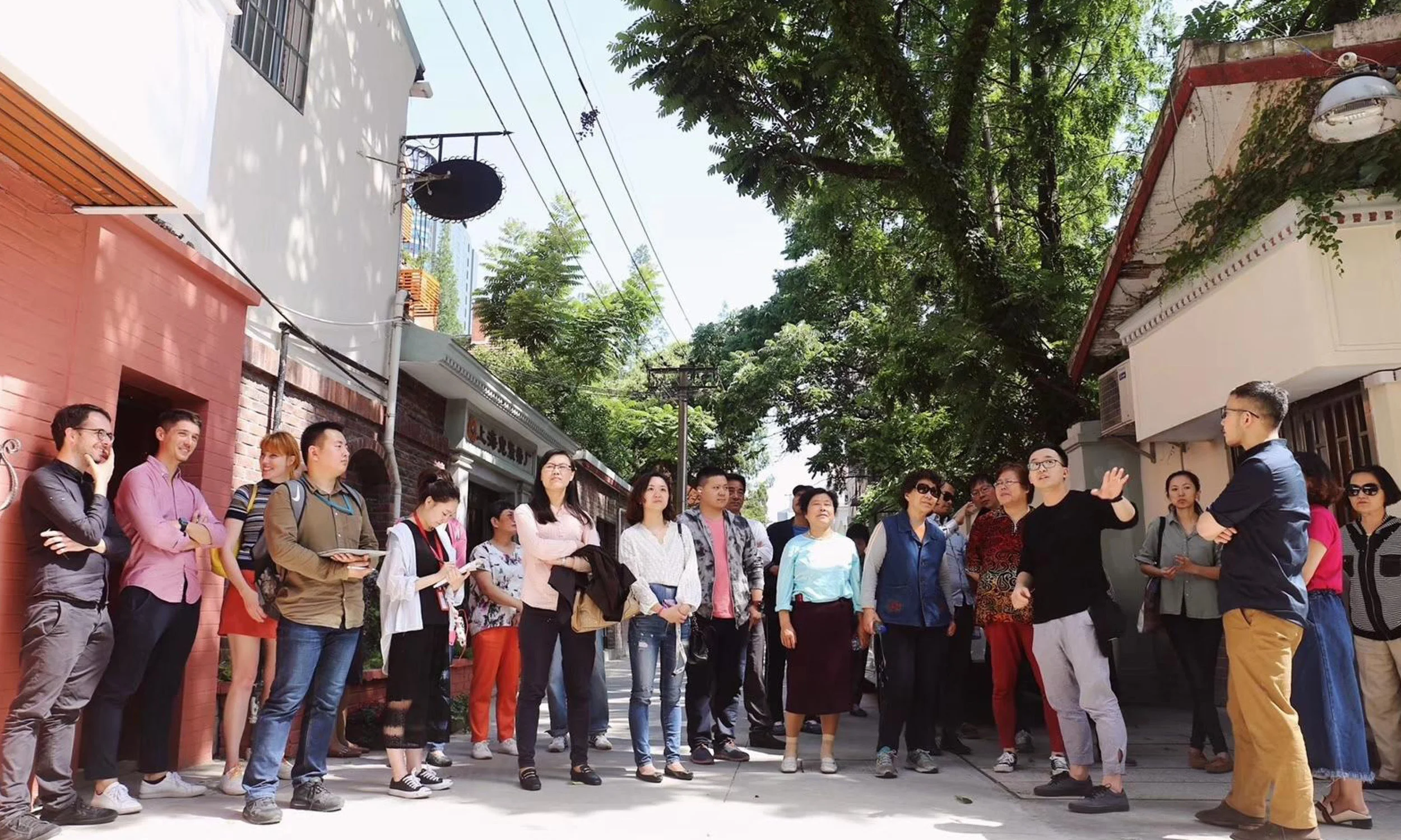 Gossamer and their client conducting a site tour with residents and local government.