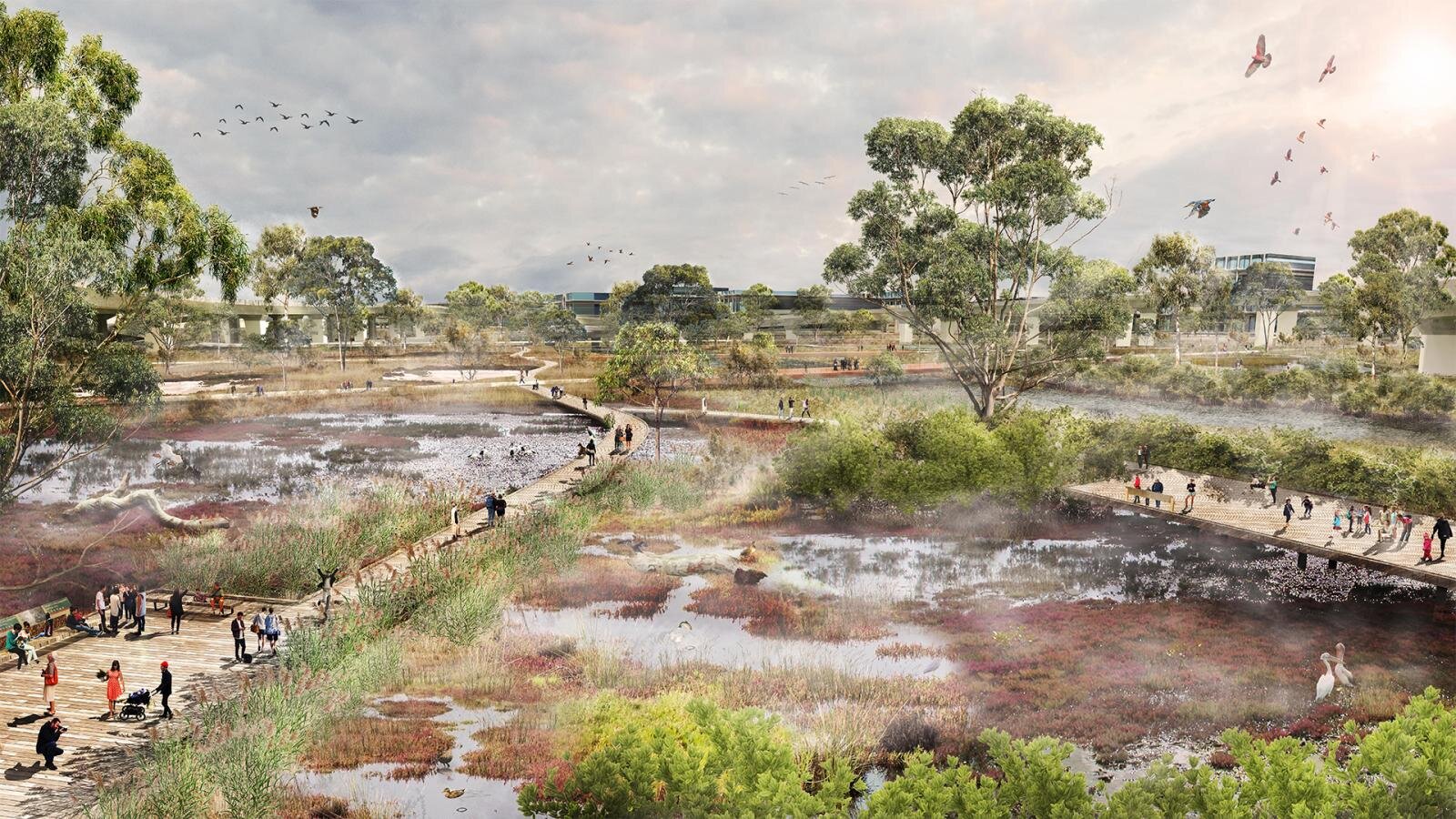The Moonee Ponds Creek plan will encourage social and ecological interaction.