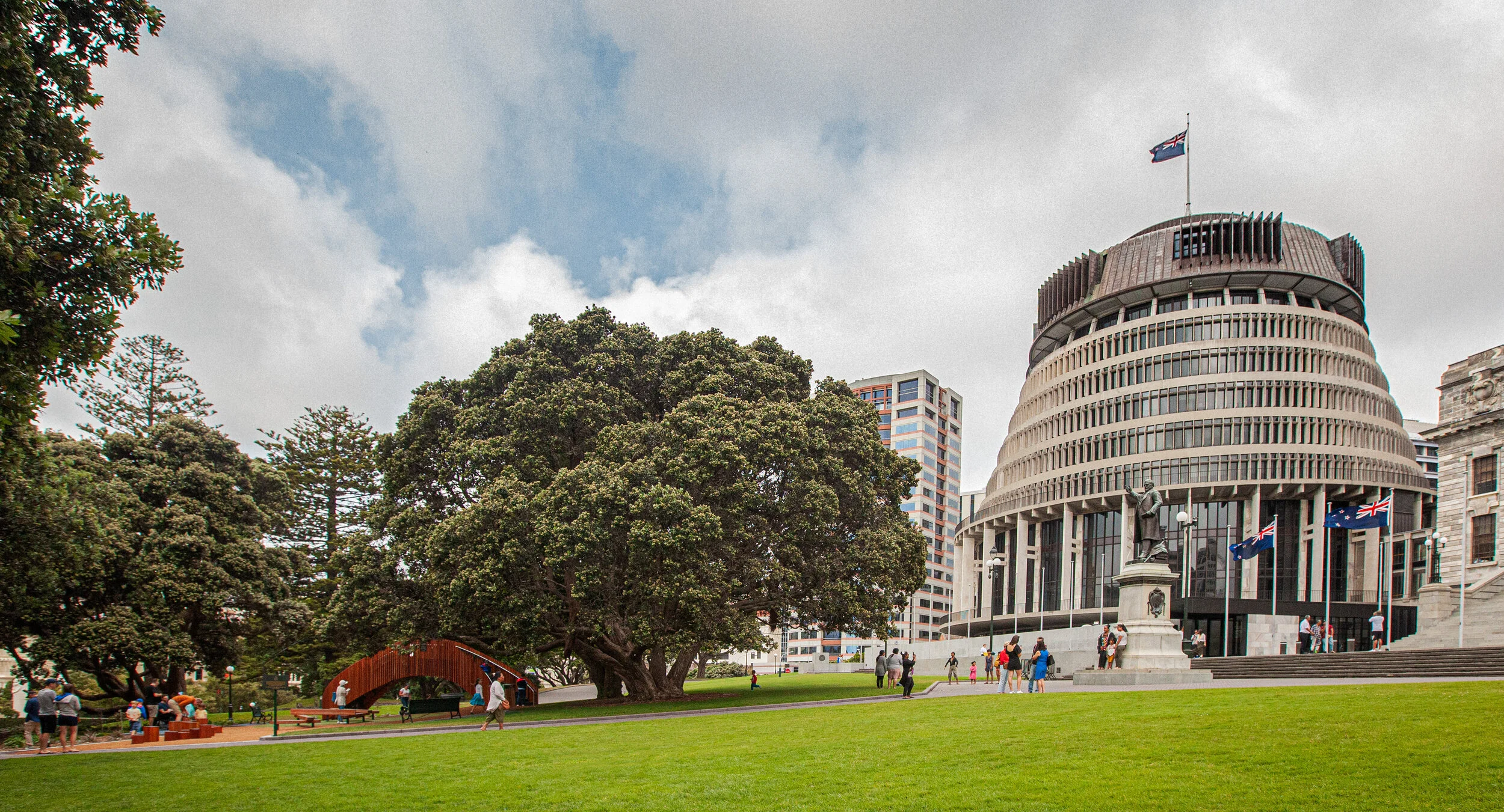 Not many parliaments around the world have a playground on their front lawn. Photo credit: Julian Butler